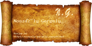 Noszály Gergely névjegykártya