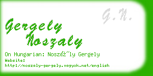 gergely noszaly business card